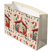 Holy Night Nativity Christmas Gift Bag Groot Cadeauzakje (Achterkant Gekanteld)