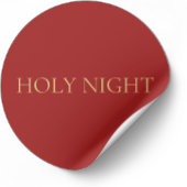 HOLY NIGHT Red Minimal Christmas Sticker #4