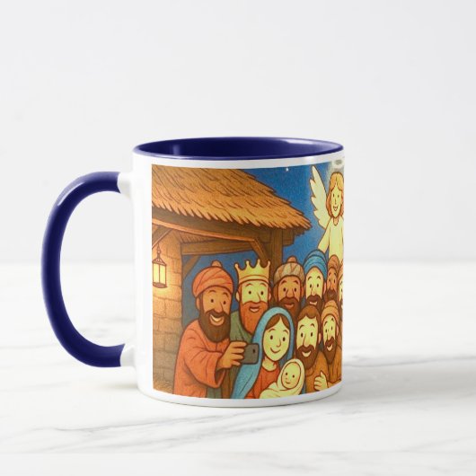Holy Night Selfie Christmas 11 oz Coffee Mug Mok (Links)