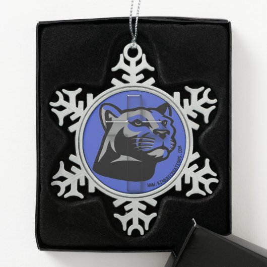 Holy Panther Tin Sneeuwvlok Ornament (Kistje)