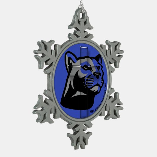 Holy Panther Tin Sneeuwvlok Ornament (Links)