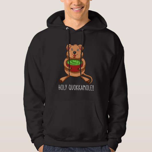 Holy Quokkamole Quokka Avocado  Guacamole Australi Hoodie (Voorkant)