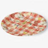 Holy Ravioli Gingham Pattern | Little Meatball  Papieren Bordje (Gekanteld)