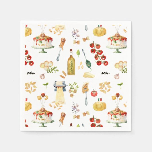 Holy Ravioli | Little Meatball Pasta Birthday Servet (Voorkant)