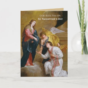 Holy Rosary Gift Offering on St. Valentine's Day Kaart