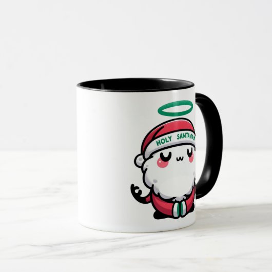 Holy Santa Roly Mug – Cute Meditating Santa Claus  Mok (Voorkant rechts)