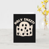 Holy Sheet Funny Halloween Ghost Holy Sheet Kaart (Gele Bloem)