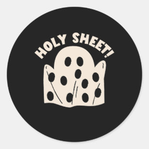 Holy Sheet Funny Halloween Ghost Holy Sheet Ronde Sticker