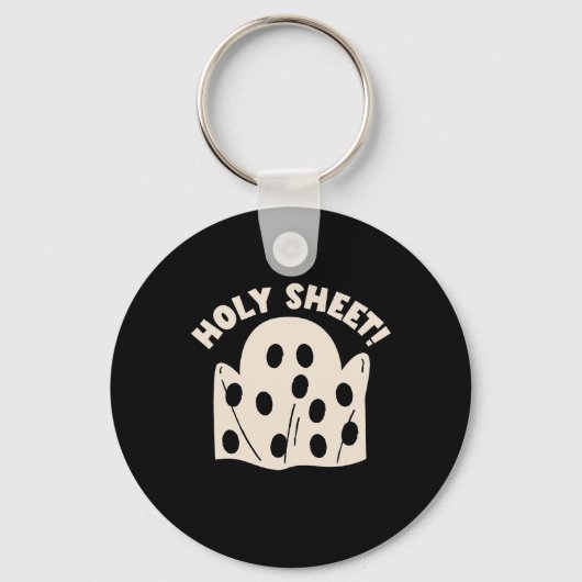 Holy Sheet Funny Halloween Ghost Holy Sheet Sleutelhanger (Voorkant)