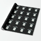 Holy Sheet Funny Halo Paper Pun Dark BG Cadeaupapier (Uitgerold)