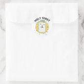 Holy Sheet Funny Halo Paper Pun Ronde Sticker (Tas)