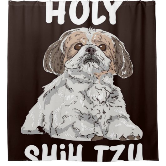 Holy Shih Tzu Cute Shih Tzu Douchegordijn (Voorkant)