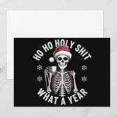 Holy Shirt wat een jaar kerst Humor skelet Feestdagenkaart (Voorkant / Achterkant)