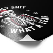 Holy Shirt wat een jaar kerst Humor skelet Foto Afdruk (Hoek)