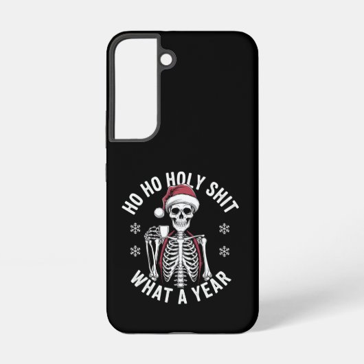Holy Shirt wat een jaar kerst Humor skelet Samsung Galaxy Hoesje (Achterkant)