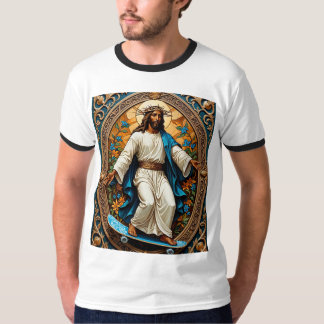 Holy Skateboard Jesus  Icon Style T-shirt