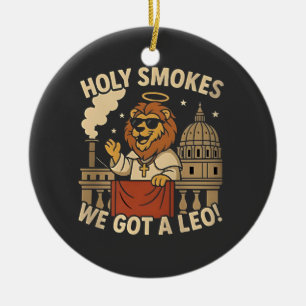 Holy Smoke Paus Leo XIV Christelijke Kerk Keramisch Ornament