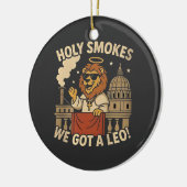 Holy Smoke Paus Leo XIV Christelijke Kerk Keramisch Ornament (Links)
