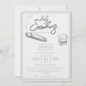 Holy Smokes Cigar Uitnodiging vrijgezellenfeest (Voorkant)