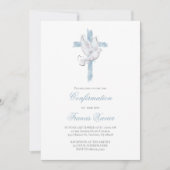 Holy Spirit blue cross Confirmation Kaart (Voorkant)