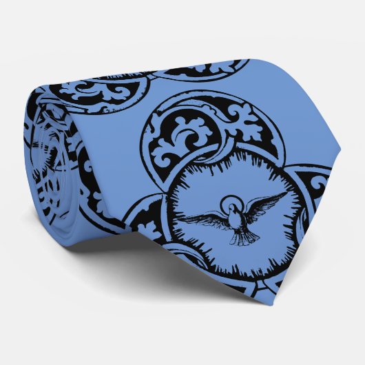 Holy Spirit Dove Christelijk symbool Stropdas (Opgerold)