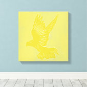 Holy Spirit Dove Design Abstract - Geel Canvas Afdruk (Insitu (Houten vloer))