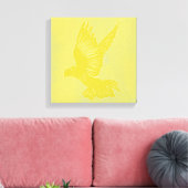 Holy Spirit Dove Design Abstract - Geel Canvas Afdruk (Insitu (Woonkamer))