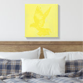 Holy Spirit Dove Design Abstract - Geel Canvas Afdruk (Insitu (Slaapkamer))