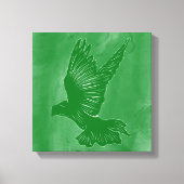 Holy Spirit Dove Design Abstract - Groen Canvas Afdruk (Voorkant)