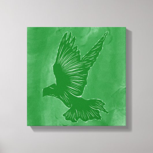 Holy Spirit Dove Design Abstract - Groen Canvas Afdruk (Voorkant)