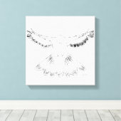 Holy Spirit Dove Design Comic Style No. 4 Zwart Canvas Afdruk (Insitu (Houten vloer))