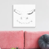 Holy Spirit Dove Design Comic Style No. 4 Zwart Canvas Afdruk (Insitu (Woonkamer))