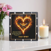 Holy Spirit Dove Flaming Heart Romans 5:5 Vierkante Klok