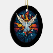 Holy Spirit Dove Glas in lood stijl Keramisch Ornament (Rechts)