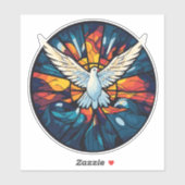 Holy Spirit Dove Glas in lood stijl Sticker (Vel)