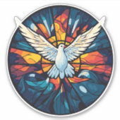 Holy Spirit Dove Glas in lood stijl Sticker (Voorkant)
