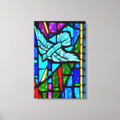 Holy Spirit Dove Glas in lood Window Canvas Art (Voorkant)