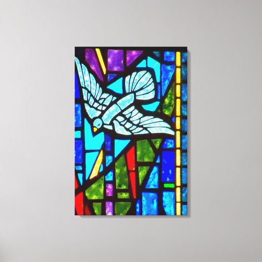 Holy Spirit Dove Glas in lood Window Canvas Art (Voorkant)