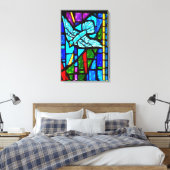 Holy Spirit Dove Glas in lood Window Canvas Art (Insitu (Slaapkamer))