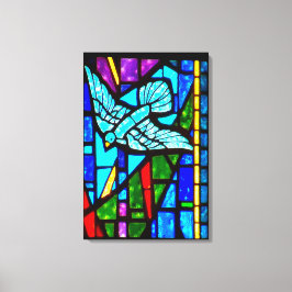 Holy Spirit Dove Glas in lood Window Canvas Art