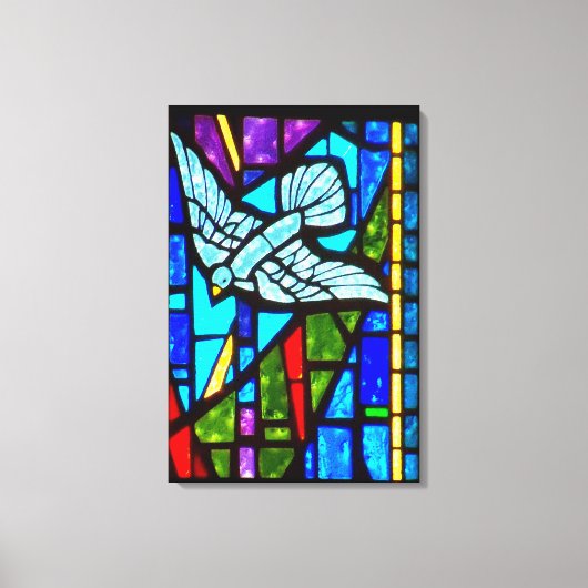 Holy Spirit Dove Glas in lood Window Canvas Art (Voorkant)