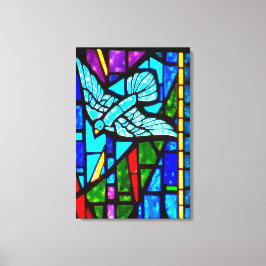 Holy Spirit Dove Glas in lood Window Canvas Art Afdruk