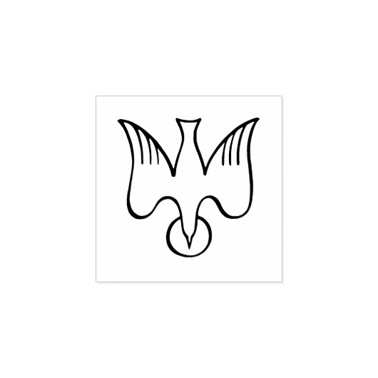 Holy Spirit Dove rubberen stempel (Afrduk)