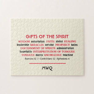 HOLY SPIRIT GIFTS   Monogram   CHRISTELIJK Legpuzzel