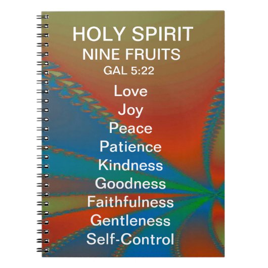 HOLY SPIRIT "Nine Fruits" Gal.5:22 JOURNAL Notitieboek (Voorkant)
