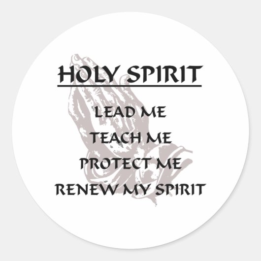 HOLY SPIRIT RONDE STICKER (Voorkant)