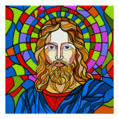 holy stained glass design procreate hand drawing  perfect poster (Voorkant)