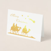 Holy Three Kings & Christmas Star Gold Foil Kaart (Voorkant)