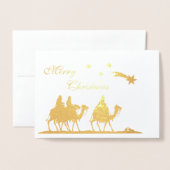 Holy Three Kings & Christmas Star Gold Foil Kaart (Voorkant met envelop)