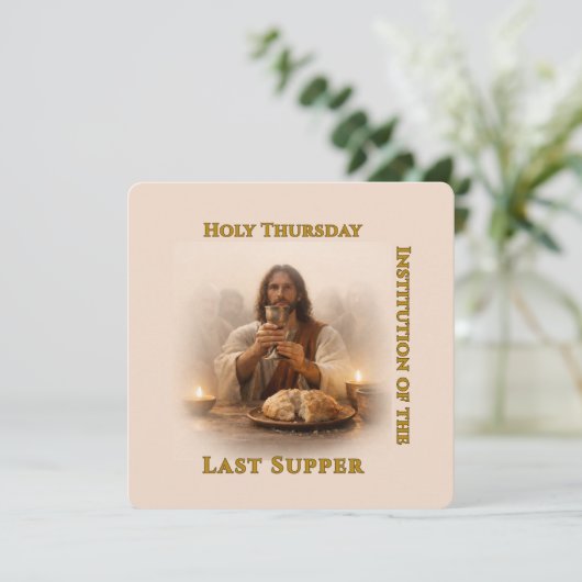 Holy Thursday Eucharist Kaart (Staand voorkant)